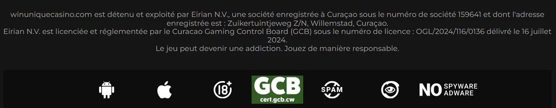 unique casino opérateur